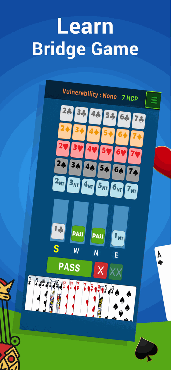 Bridge learning mode — guided bidding for beginners